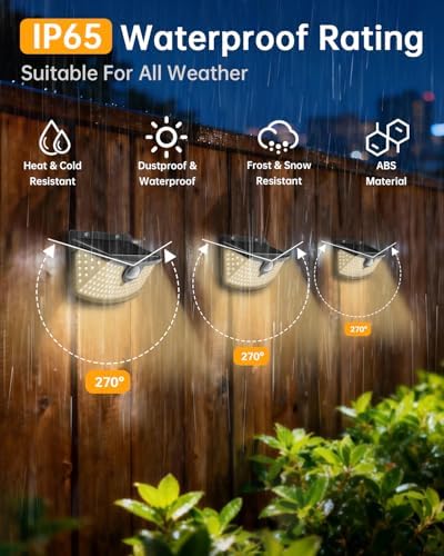 Aootek Solar Motion Sensor Lights Outdoor 120 LEDs, 4 Pack - Image 2