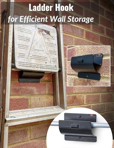 Ladder Hook - Black Heavy Duty Garage Wall Hanger - Utility Tool Storage - Image 2