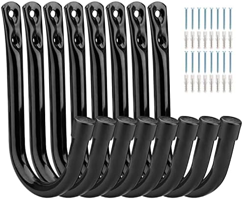 Heavy Duty Garage Storage Hooks, 3.4Inch J Utility Garage Wall Hooks by Whrsinlor