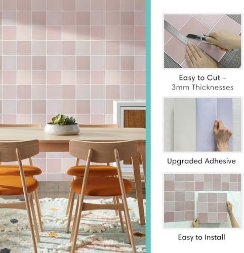 Commomy Matte 3D Peel and Stick Tile 10 Pcs 11.8"x11.8" - Image 4