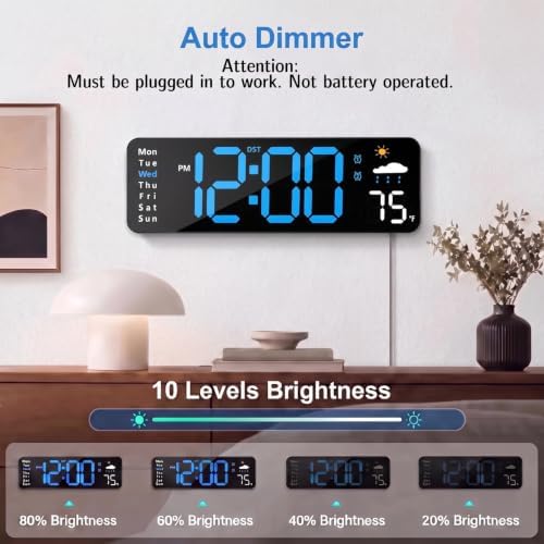 Digital Wall Clock with Remote Control - Image 3