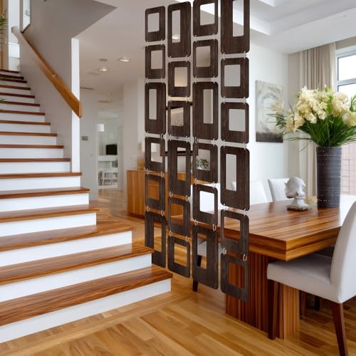 Thyle 4 Strings Mid Century Modern Room Decor Divider Brown Hanging Decorative - Image 3