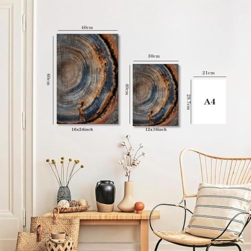 Tree Ring Wall Art Canvas, Modern Nature Decor - Image 7