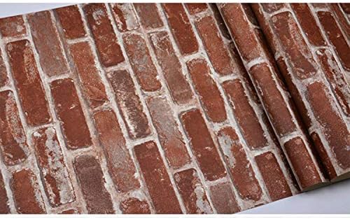Okydoky Peel and Stick Wallpaper, Rustic Red Brick Wallpaper 17.3" x 236" - Image 6