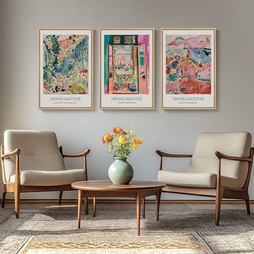 Large Framed Matisse Abstract Colorful Wall Art - Image 4