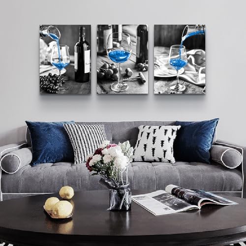 Lapremoly Blue Wine Wall Art Prints - Image 3
