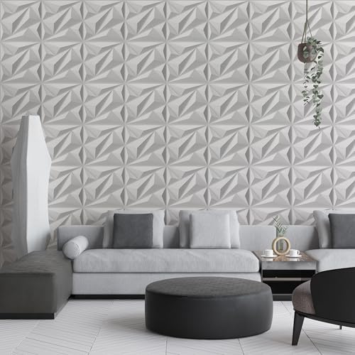 AMIGO 33 Pieces of 3D Diamond PVC Wall Panels - Image 4