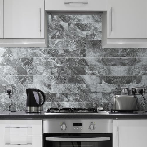 AULIGET 40-Piece Polished Grey Marble - Image 2