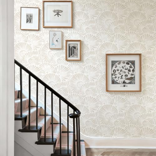 Ismoon Beige Wallpaper Peel and Stick Wallpaper Boho 17.3in x 16.4ft Neutral - Image 5