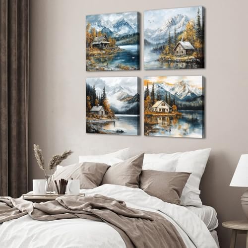 Mountain Wall Art for Living Room Fall Forest Wall Decor National Park Poster - Image 5