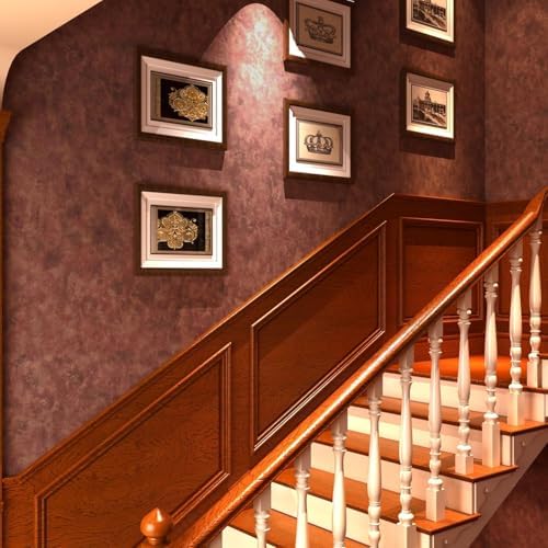 BAYYA Red Wallpaper Stick and Peel Metallic Copper/Gold Contact Paper - Image 5