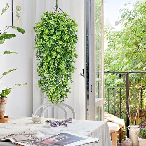 Waipfaru 8Pcs Fake Hanging Plants 3ft Fake Plants Vines Greenery - Image 4