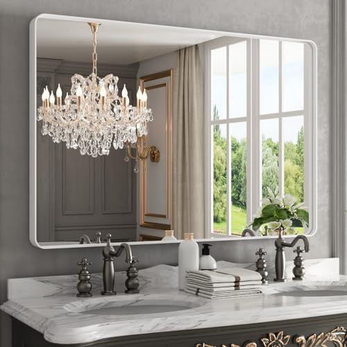 WEER White Bathroom Vanity Mirror 48x32 Inch by WEER