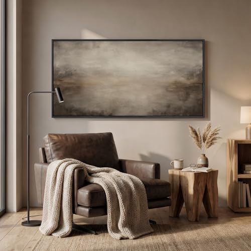 Large Framed Brown Abstract Wall Art - Image 5