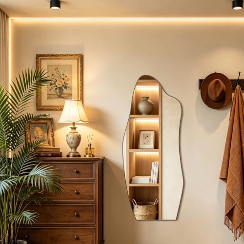 Full Length Wall Mirror, Cloud Irregular Shape, 47.2x19.7 Inch, - Image 3