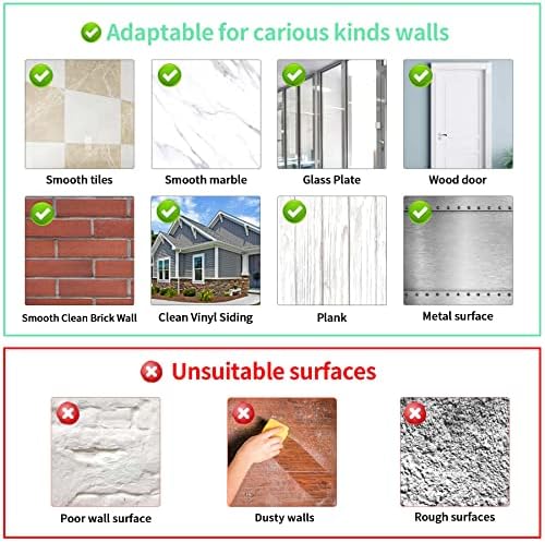 50 Pack Clear Adhesive Hooks, 37lb Heavy Duty Self Adhesive Hooks - Image 5