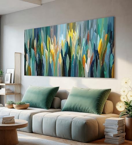 Large Abstract Canvas Wall Art Decor by Tsomzxng
