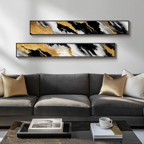 Large Framed Neutral Abstract Vertical Wall Art Decor - Image 4