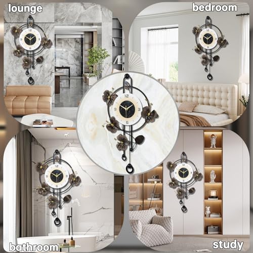 Wall Clock, Silent Quartz Movement Battery Operated - Image 6