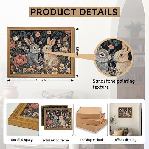 AKWISH Easter Framed 3D Textured Vintage Wall Art - Image 5