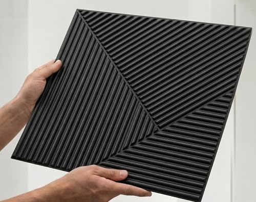 3D Wall Panels for Interior Wall Decor, Matte Black - Image 3