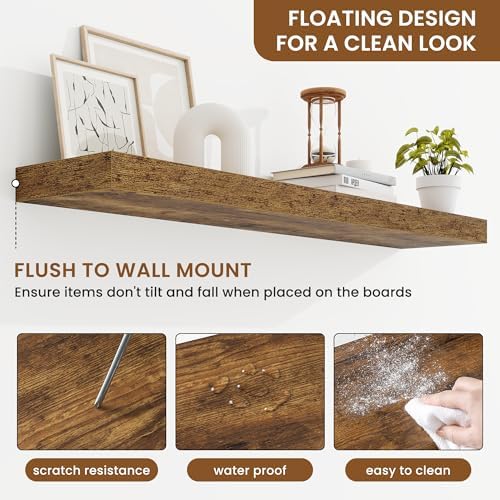 Floating Shelves for Wall, Wall Mounted Wood Shelves - Image 5