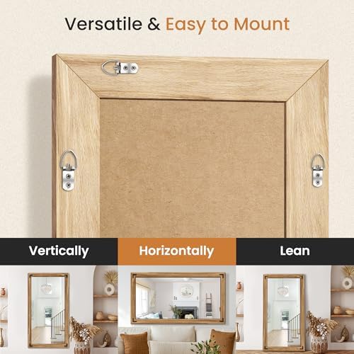 Wood Framed Bathroom Vanity Mirror - Image 6