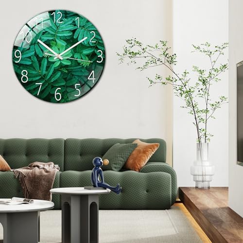 Ergocar Glass Wall Clock Silent Scanning Mechanical Round Glass Wall Clock - Image 2