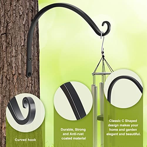 FEED GARDEN 2 Pack 14 Inch Hanging Plant Bracket Wall Hooks Decorative Plant - Image 3