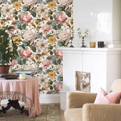 Orainege Vintage Floral Peel and Stick Wallpaper - Image 7
