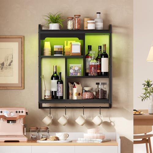 HOOBRO Gaming Floating Shelves for Wall, 26.4" LED Wall Shelf Display Rack - Image 5