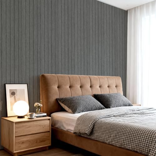 3D Wall Panel Peel and Stick, 15.7 x 118 in, Dark Gray - Image 4