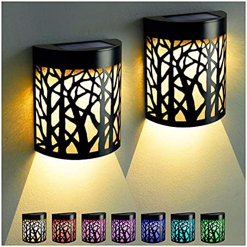 DenicMic Solar Wall Lights Outdoor Wall Sconce Fence Lights Solar Powered by Denicmic