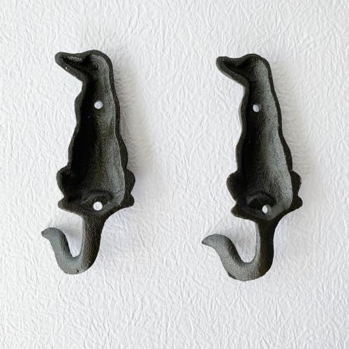 Rustic Dog-Shaped Decorative Wall Hook Rack Hangers - Image 4
