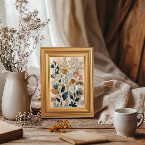EJPFOGV Vintage Boho Floral Botanical Framed Canvas Wall Art 8x10 inches - Image 2
