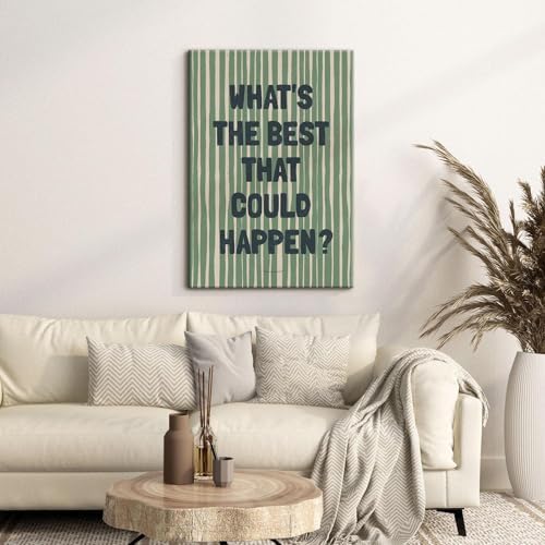 What's The Best That Could Happen Poster Canvas, Uplifting Quote Inspirational - Image 5