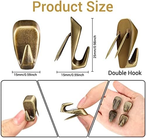 LEIFIDE 40 Pieces Cubicle Hooks Clips, 40 Lbs Picture Hangers - Image 2