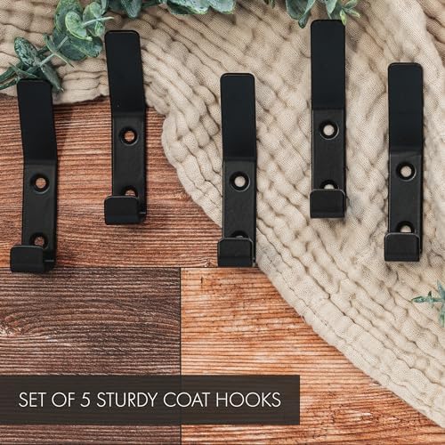 Decorative Coat Hooks Set of 5 for Wall Mount - Image 4