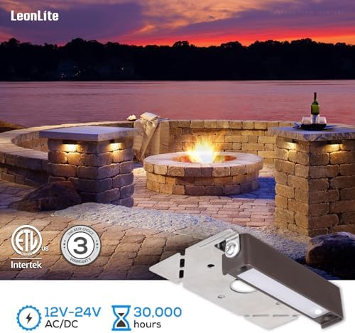 LEONLITE 8-Pack 4 Inch LED Hardscape Lighting, 2700K Soft White - Image 5