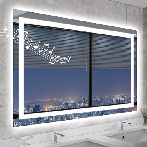 STARLEAD 59"x35" Bluetooth LED Bathroom Mirror by STARLEAD