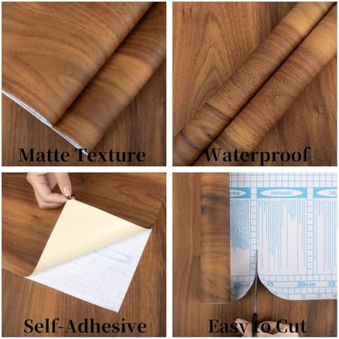 Wood Contact Paper Peel and Stick Thicken Vintage Wood Grain Wallpaper - Image 2