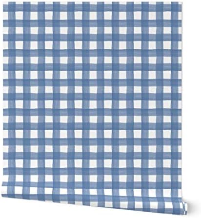 Spoonflower Blue Watercolor Peel and Stick Removable Wallpaper by Spoonflower