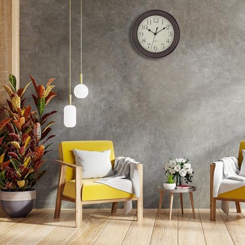 Foxtop 9 Inch Wall Clock Battery Operated Silent Small Retro Clock - Image 4