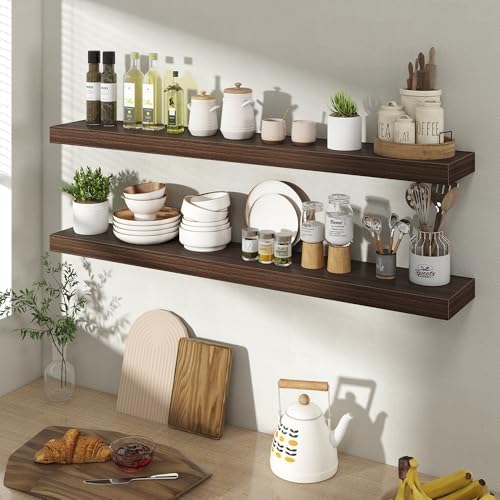Acovy 40 Inch Floating Shelves for Wall 2 Pack, Wall Mounted Floating Shelf - Image 2