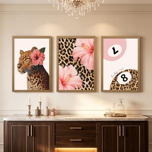 Pink Cheetah Wall Art Leopard Y2k Canvas Wall Decor Trendy Cheetah Poster - Image 5