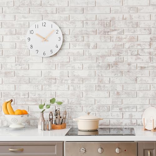 Plumeet 10'' Wooden Wall Clock Small Frameless Clocks - Image 4
