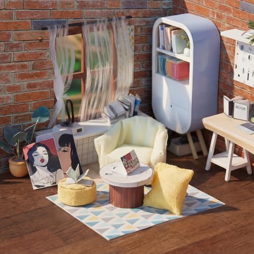 Flutesan 12 Pcs Miniature Dollhouse Wallpaper, 4 Styles - Image 6