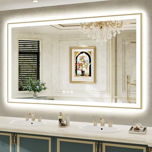 66x40 LED Bathroom Mirror with Lights by YEELAIT
