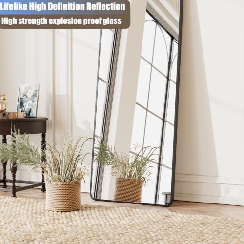 Krymnar 57"x21" Rectangle Full Length Mirror, HD Shatterproof Glass & - Image 5
