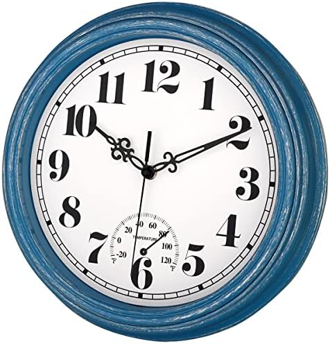 zyzamay 12 Inch Indoor Outdoor Battery Operated Wall Clocks - Image 2